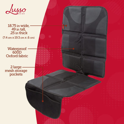 Lusso Gear Car Seat Protector for Baby Car Seat - Thick Padding