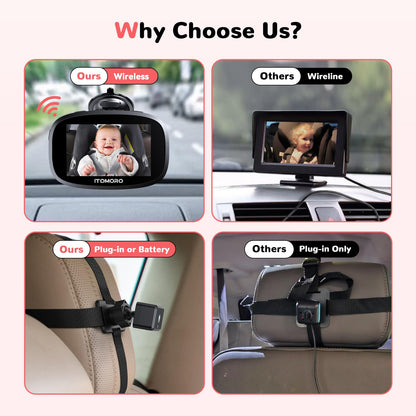 Itomoro Dual Baby Car Camera – 5" HD Monitor