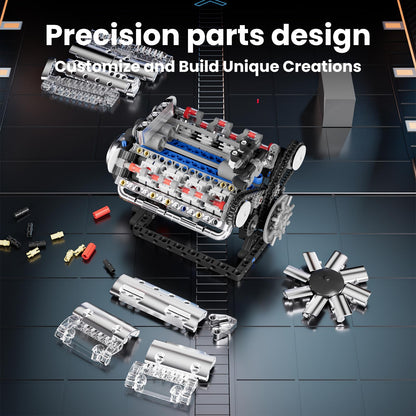 Mould King V8 Engine Model Kit – 2718PCS STEM DIY