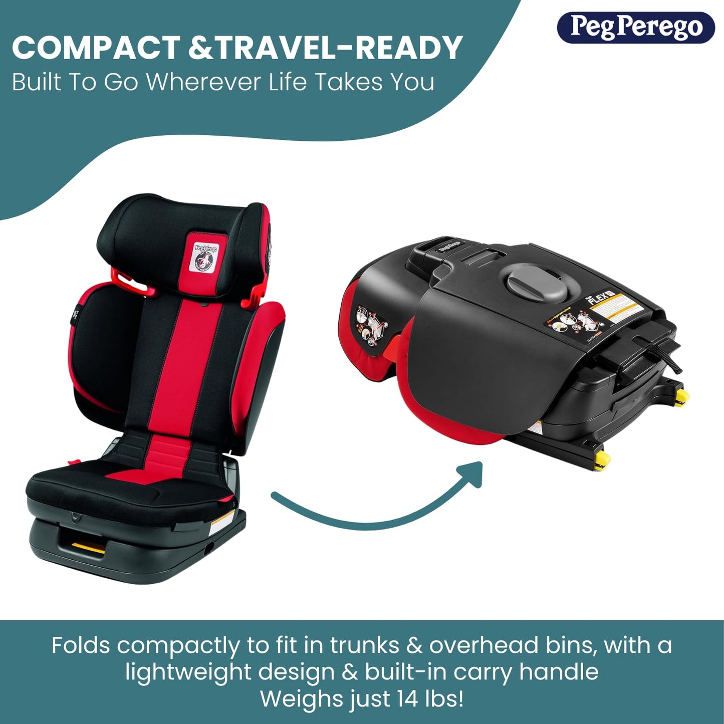 Peg Perego Viaggio Flex 120 Booster – Monza Black/Red