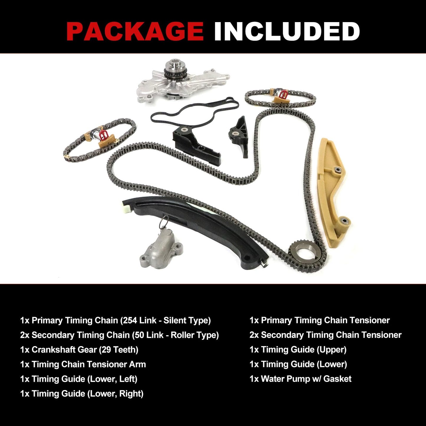 Engine Timing Chain Kit Oil Pump Water Pump Phasers