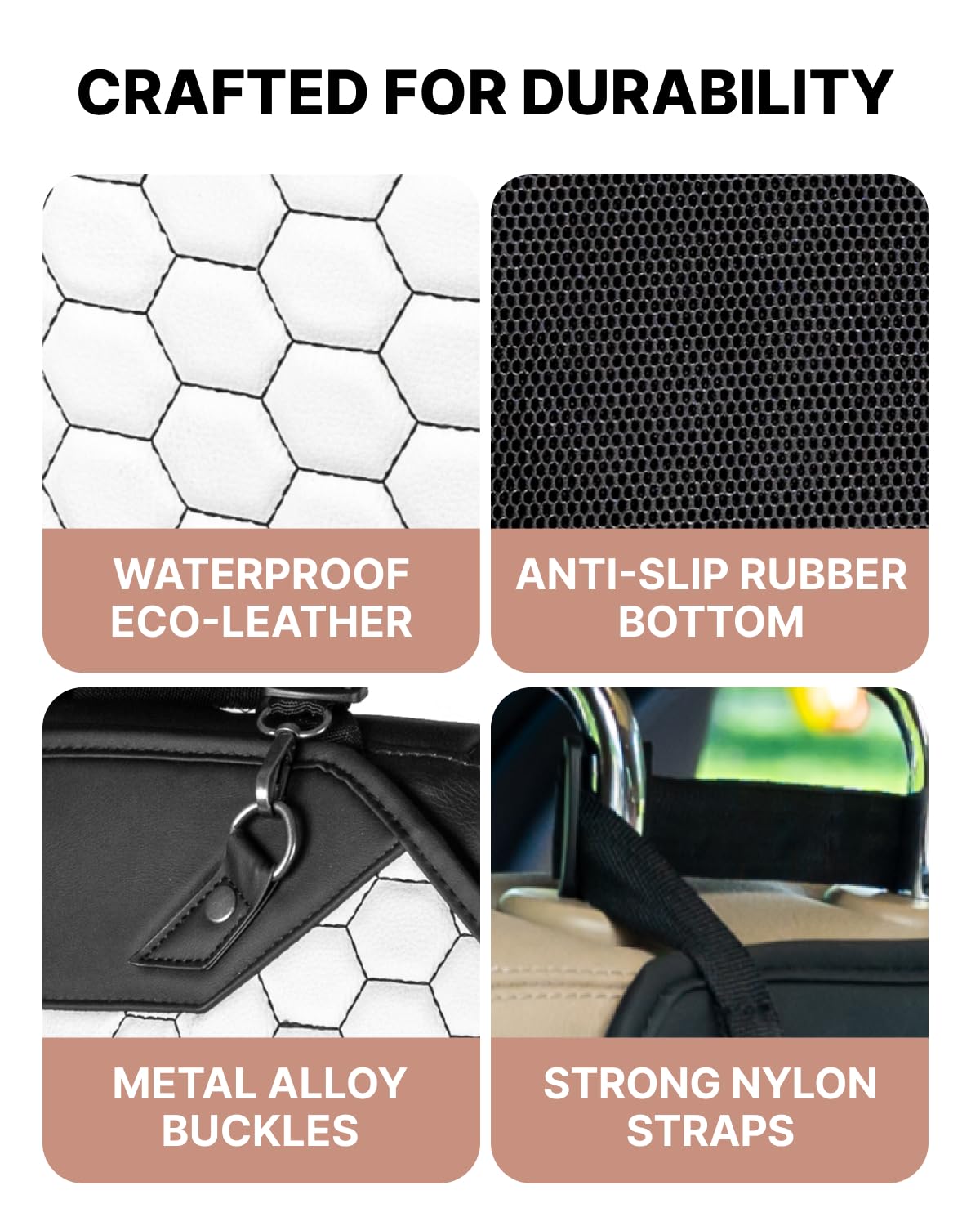 Premium Leather Car Seat Protector for Back Seat