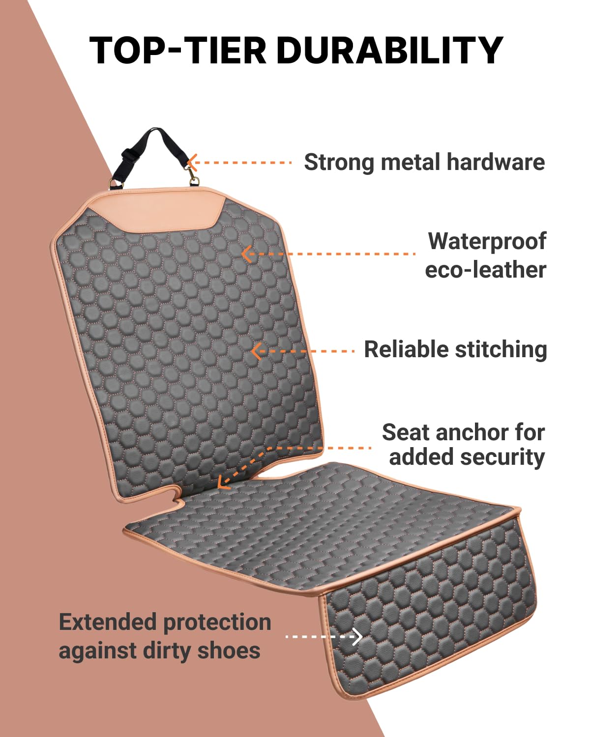 Premium Leather Car Seat Protector for Child Car Seat Cover