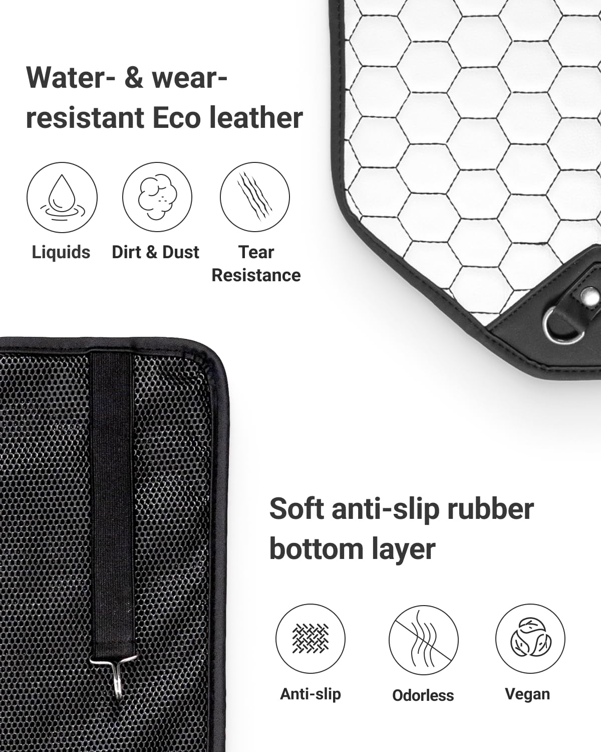 Premium Leather Car Seat Protector for Back Seat