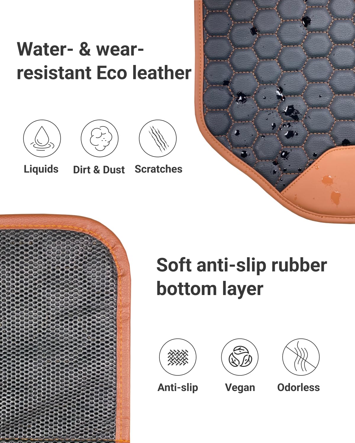 Premium Leather Car Seat Protector for Back Seat