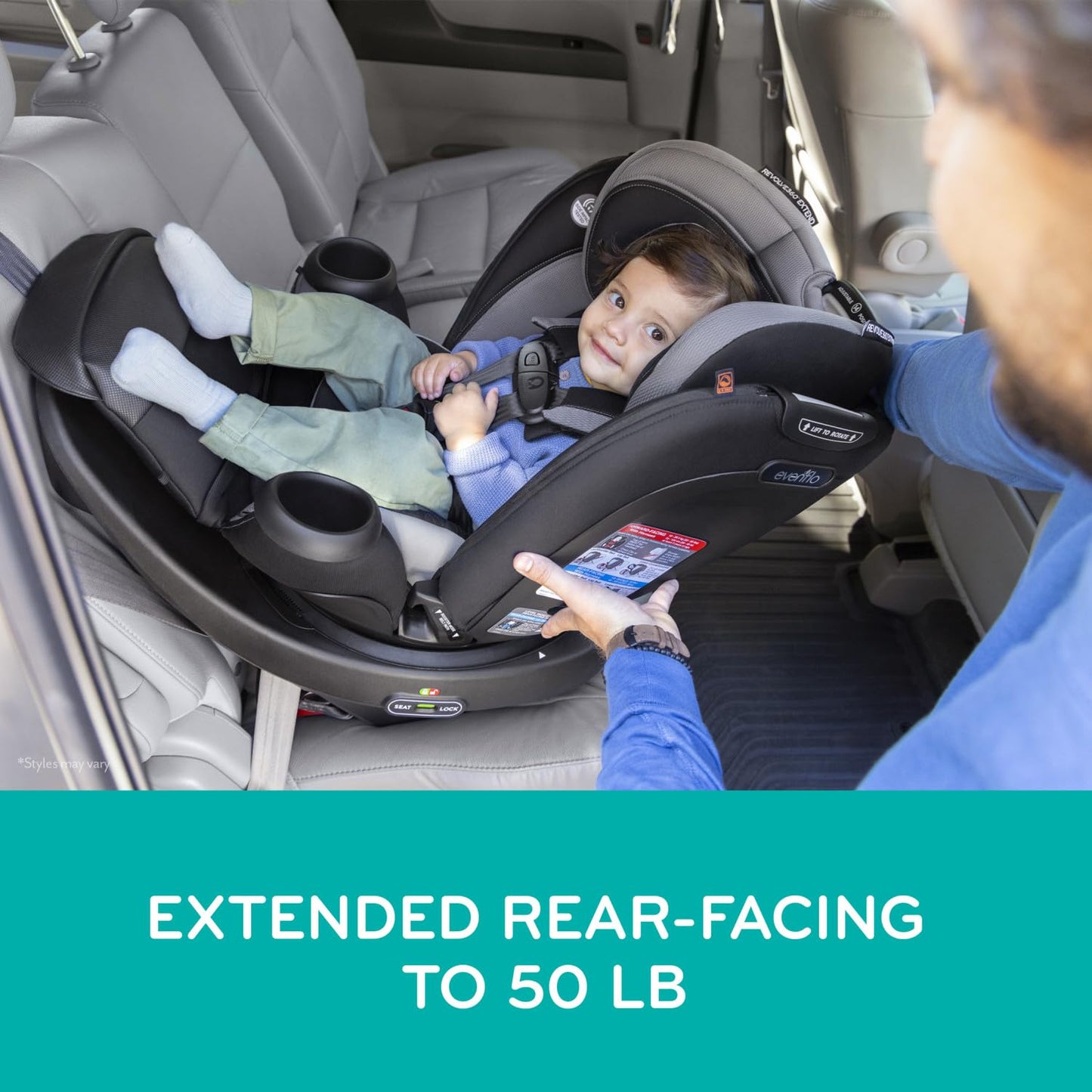 Evenflo Revolve360 Extend Convertible Car Seat with 360 Degree Rotation