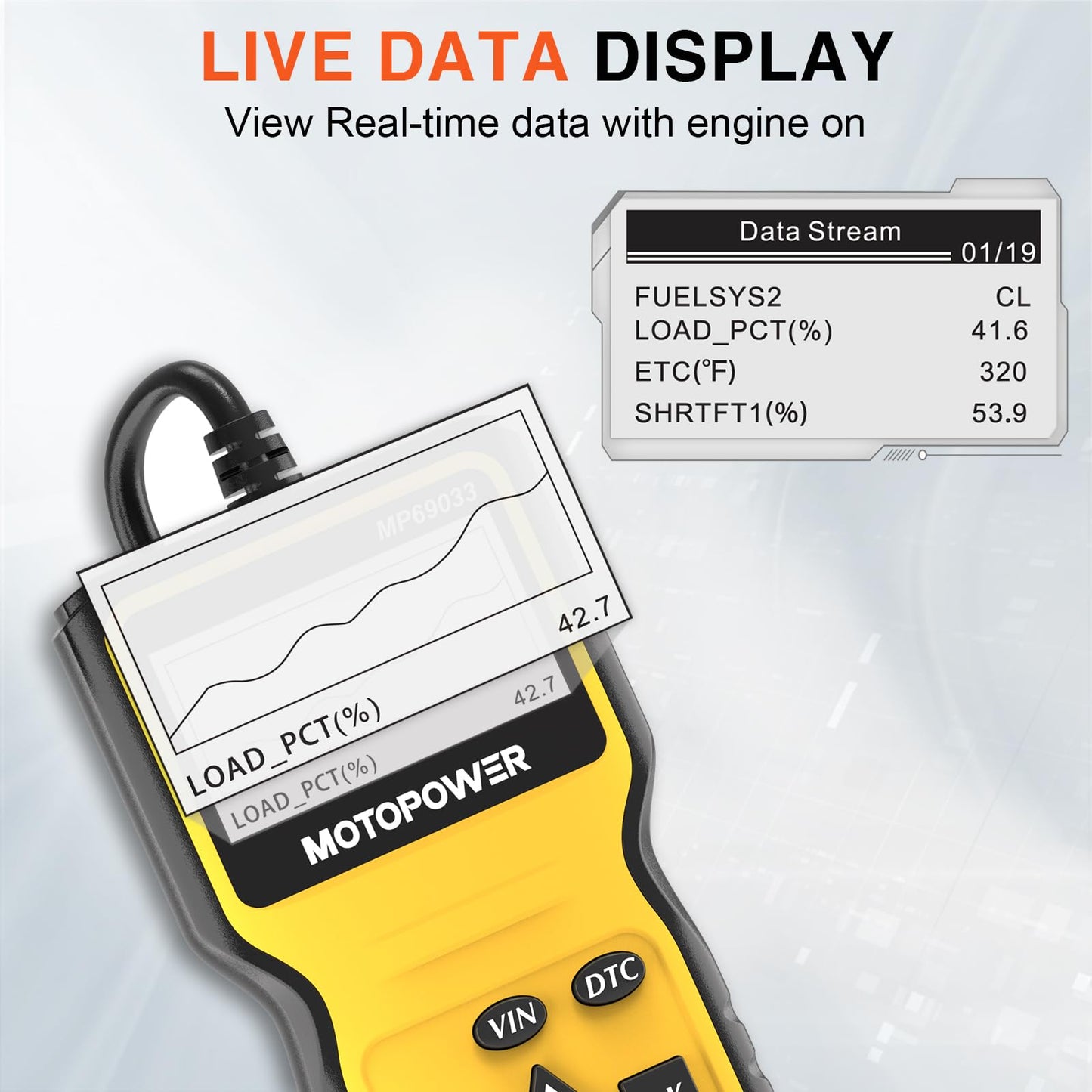 MOTOPOWER OBD2 Engine Scanner – Yellow