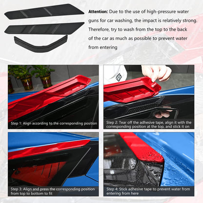 Dry Bay Vent Blocks and Rear Window Spoiler,Rear Hatch Hood Car