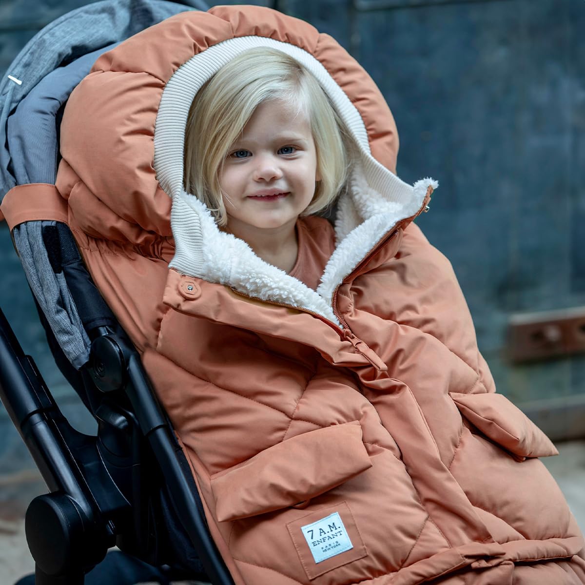 7AM Enfant Stroller Blanket 212 – Fleece Lined, 6M-4T