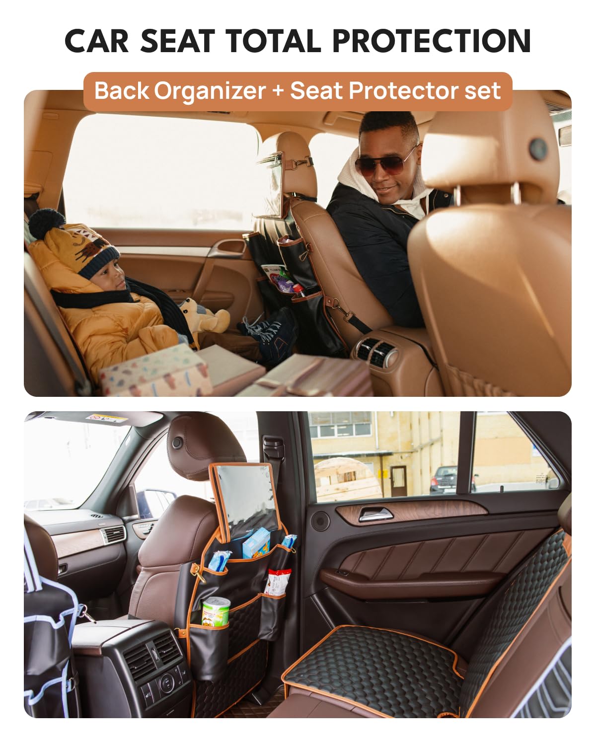 Premium Leather Car Seat Protector for Child Car Seat Cover