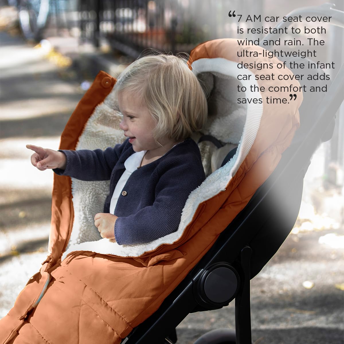 7AM Enfant Stroller Blanket 212 – Fleece Lined, 6M-4T