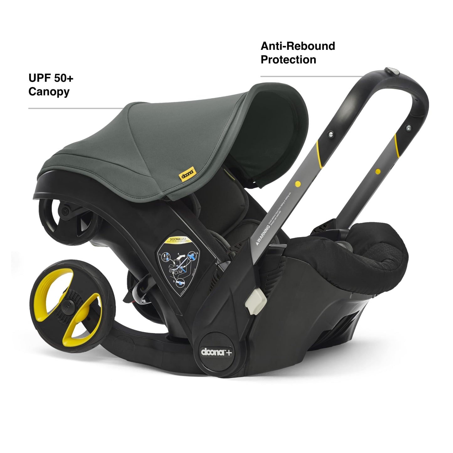 Doona Car Seat & Stroller, Nitro Black - All-in-One Travel System