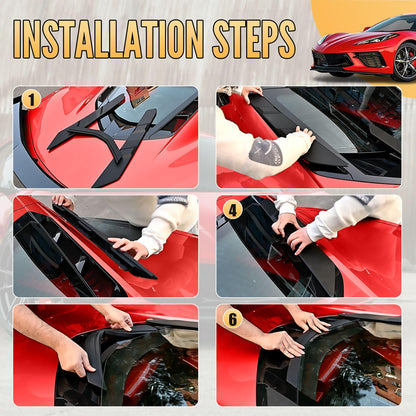Dry Bay Vent Blocks and Rear Window Spoiler,Rear Hatch Hood Car