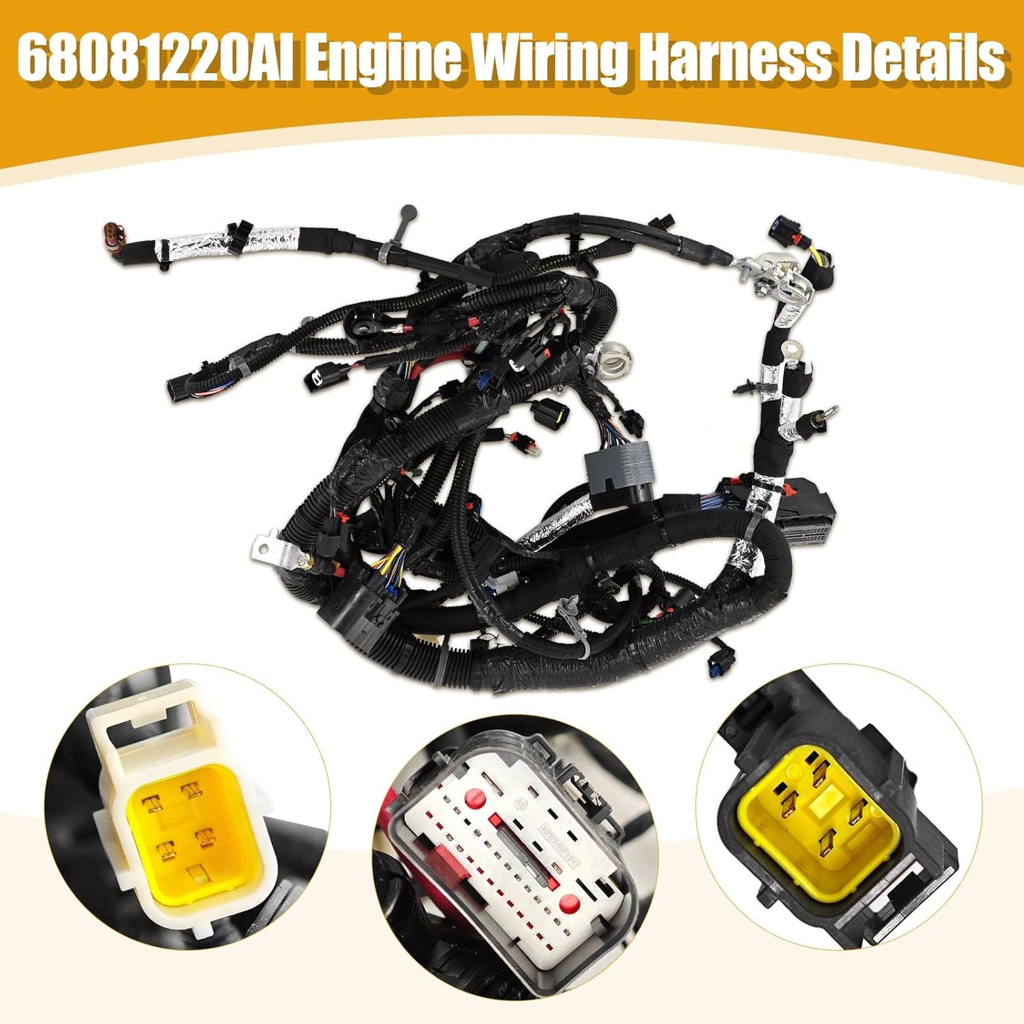 68081220AI Engine Wiring Harness Replacement for Jeep Wrangler