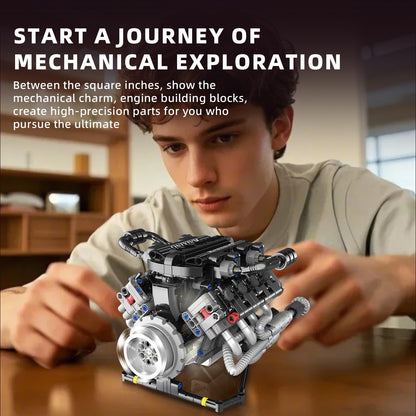 V8 Engine STEM Toy – Sound & Moving Pistons
