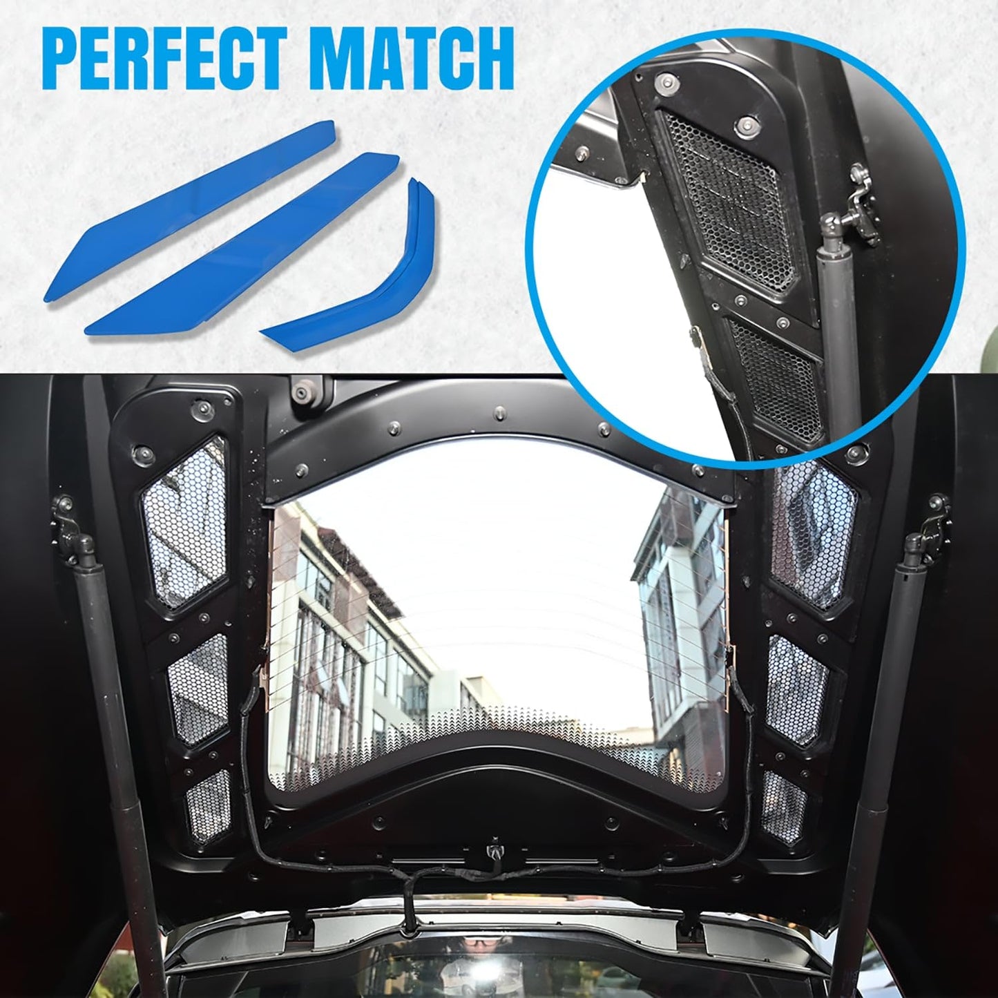 Dry Bay Vent Blocks and Rear Window Spoiler,Rear Hatch Hood Car
