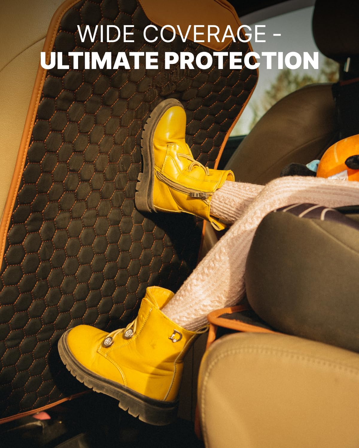 Premium Leather Car Seat Protector for Back Seat