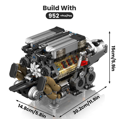Mould King V8 Engine Model Kit – 2718PCS STEM DIY