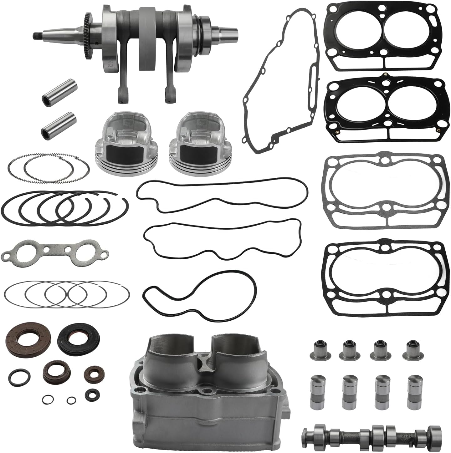 1204334 Engine Rebuild Kit w/Crankshaft Camshaft Cylinder Engine Kit Fits