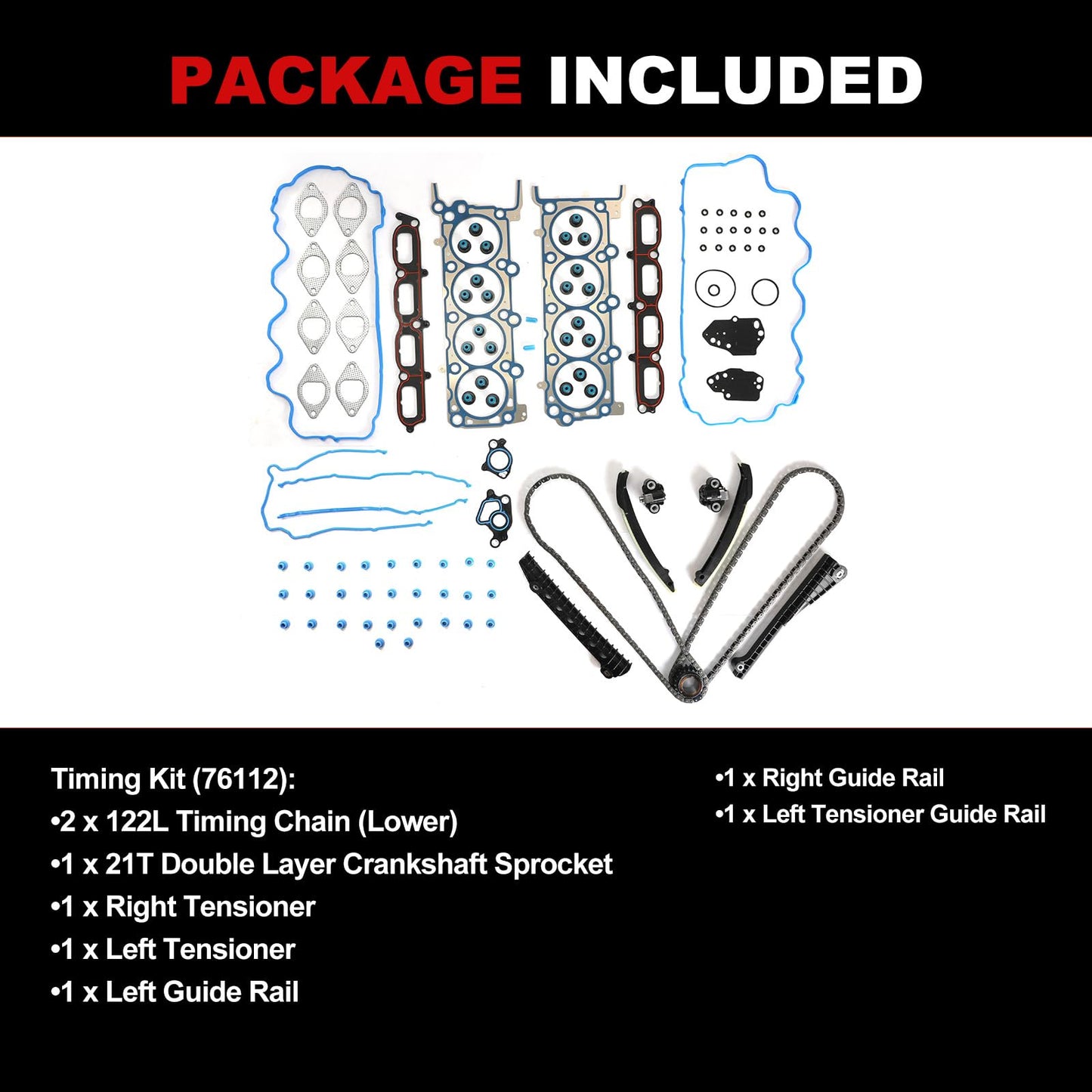 Engine Timing Chain Kit Oil Pump Water Pump Phasers