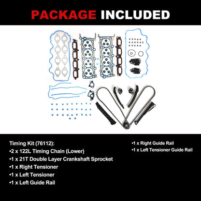 Engine Timing Chain Kit Oil Pump Water Pump Phasers