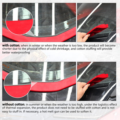 Dry Bay Vent Blocks and Rear Window Spoiler,Rear Hatch Hood Car