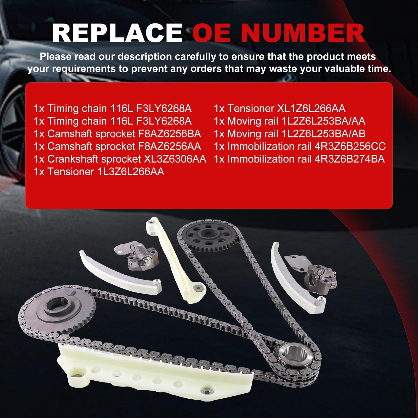 Engine Timing Chain Kit Oil Pump Water Pump Phasers