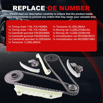 Engine Timing Chain Kit Oil Pump Water Pump Phasers