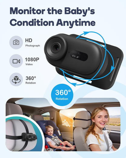 Wireless Baby Car Camera, HD 1080P Car Baby Monitor