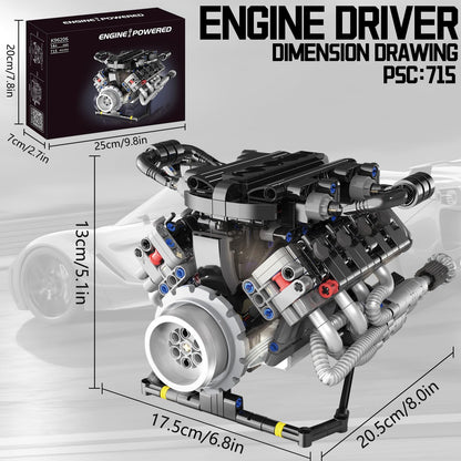V8 Engine STEM Toy – Sound & Moving Pistons