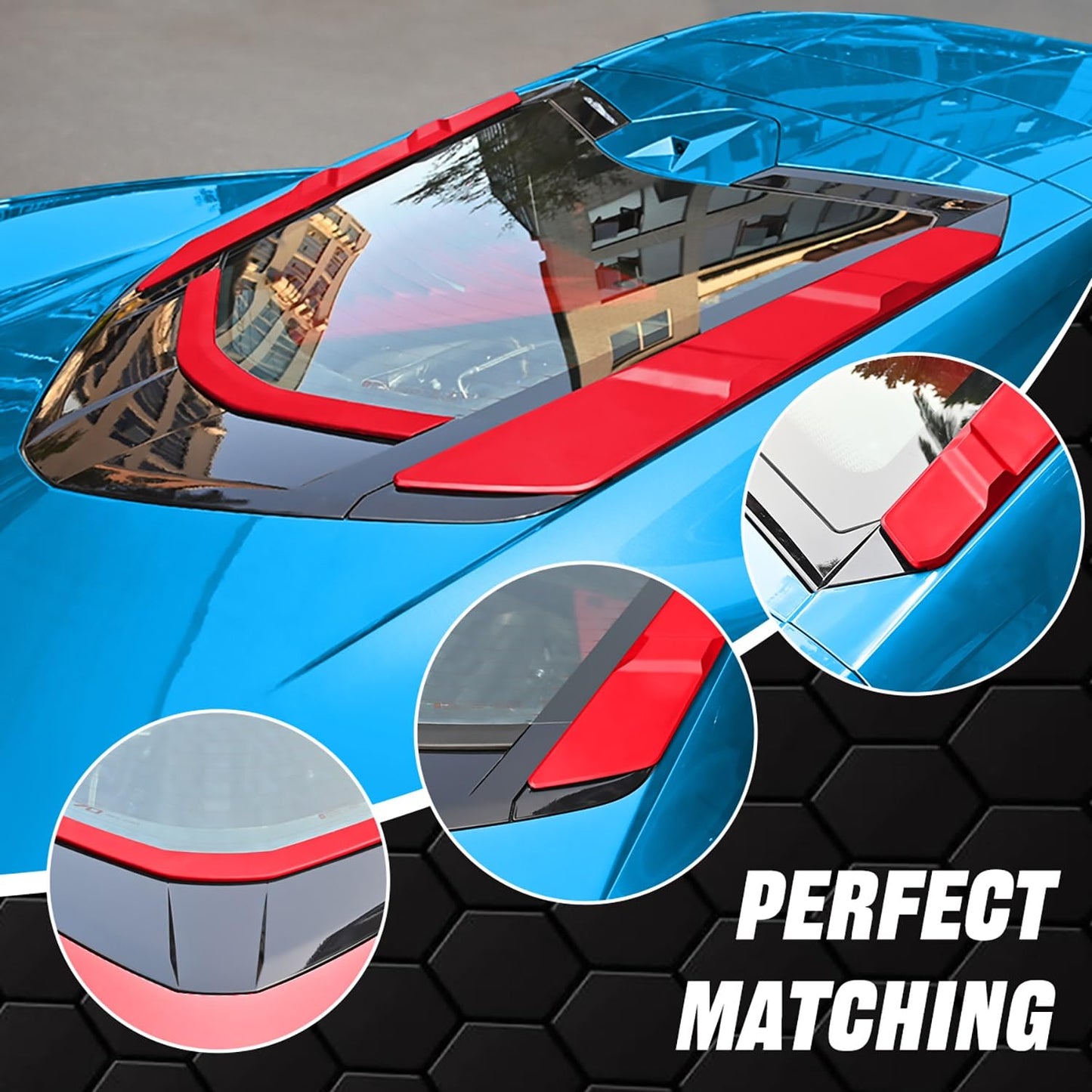 Dry Bay Vent Blocks and Rear Window Spoiler,Rear Hatch Hood Car