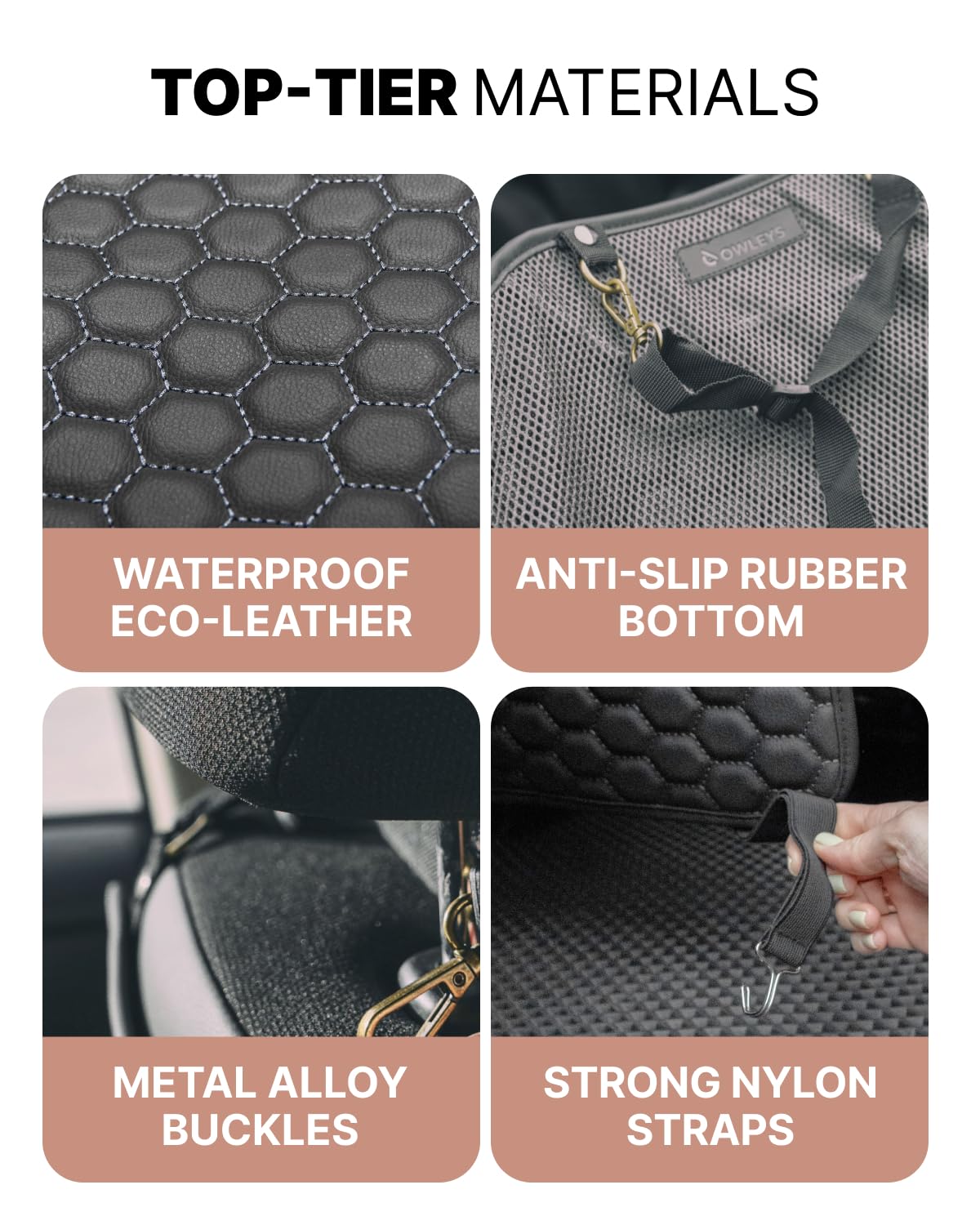 Premium Leather Car Seat Protector for Back Seat