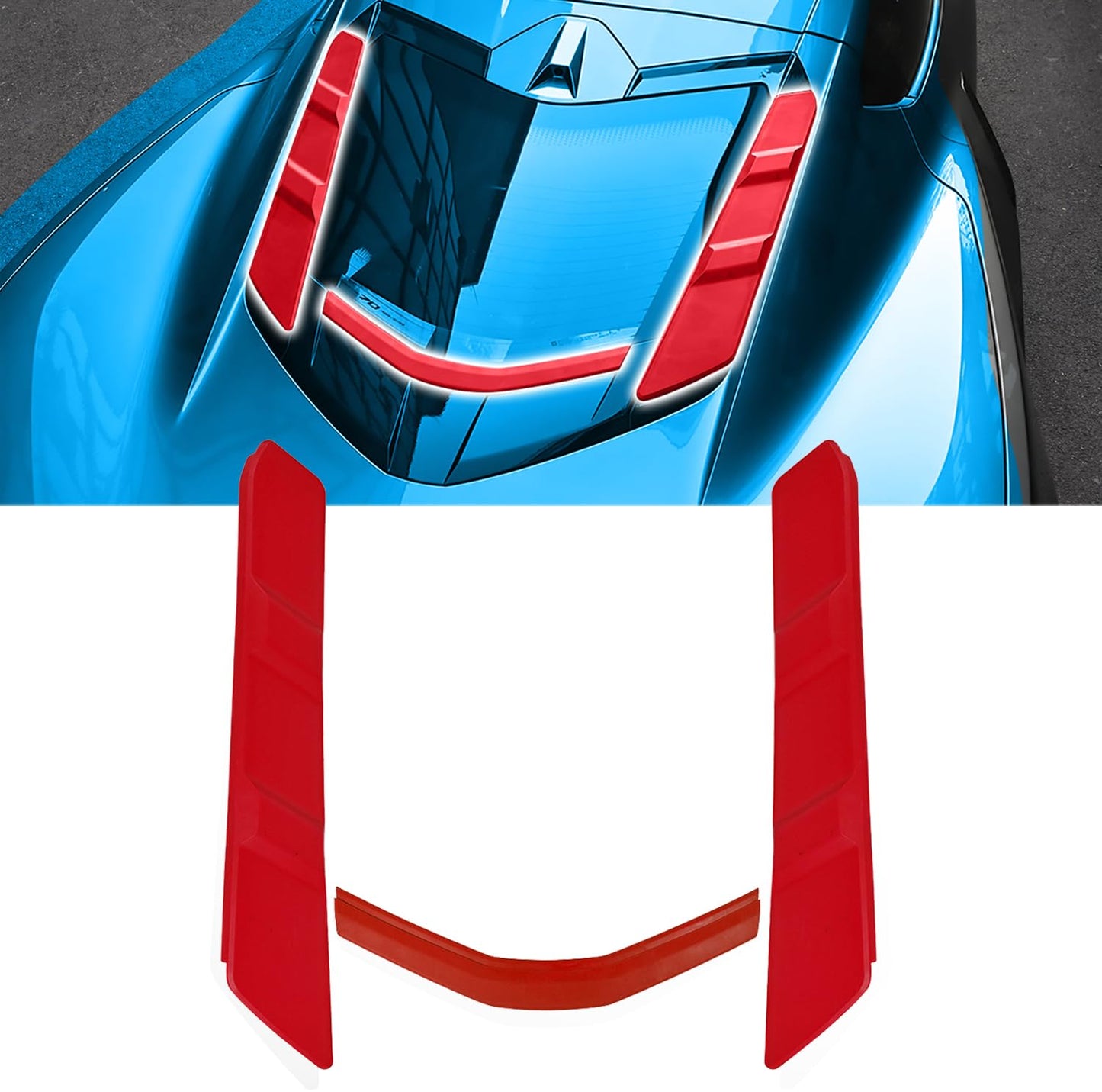 Dry Bay Vent Blocks and Rear Window Spoiler,Rear Hatch Hood Car