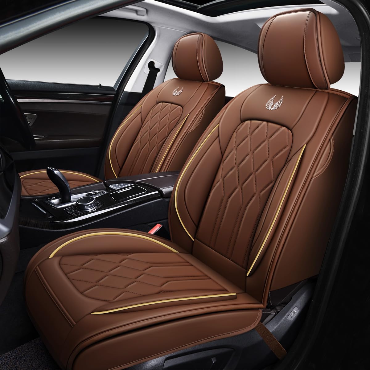 OASIS AUTO Waterproof Leather Seat Covers – Coffee