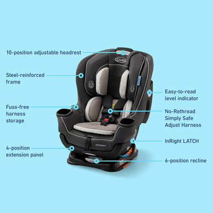 Graco Extend2Fit Convertible Baby Car Seat