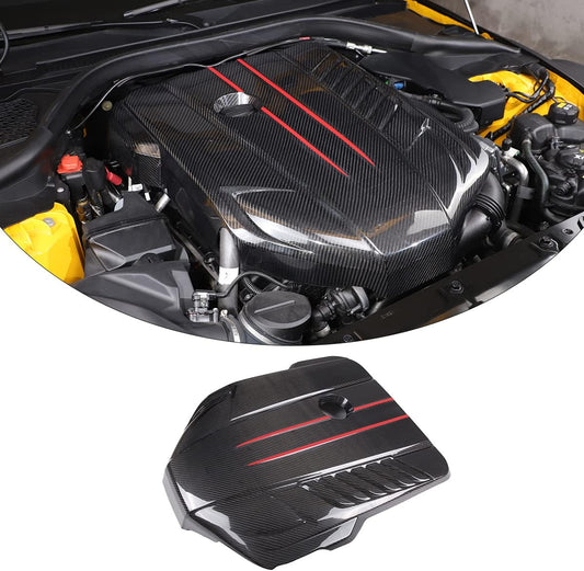 Daeiclru Real Carbon Fiber Engine Bay Cover Fit for Toyota Supra