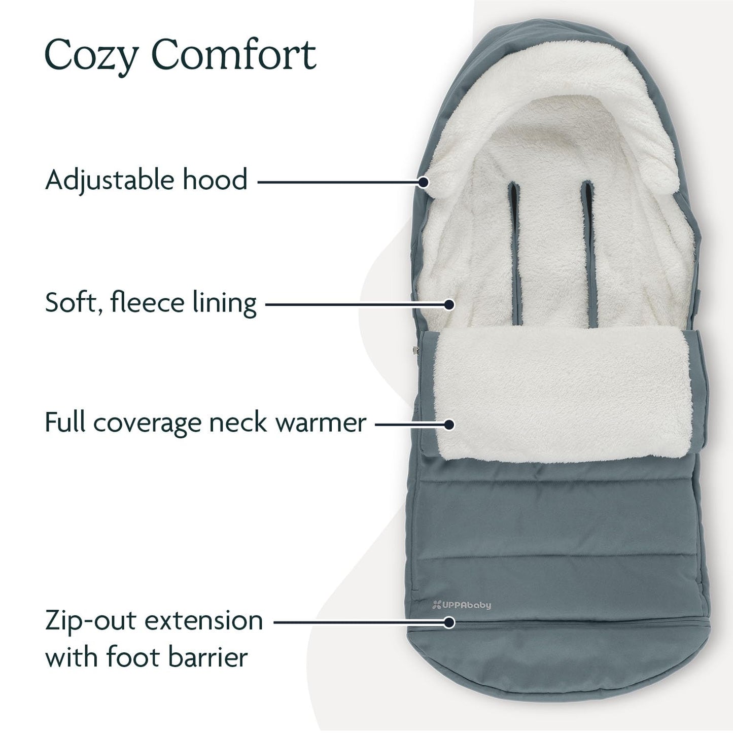 UPPAbaby CozyGanoosh Footmuff – Callum Stone Blue