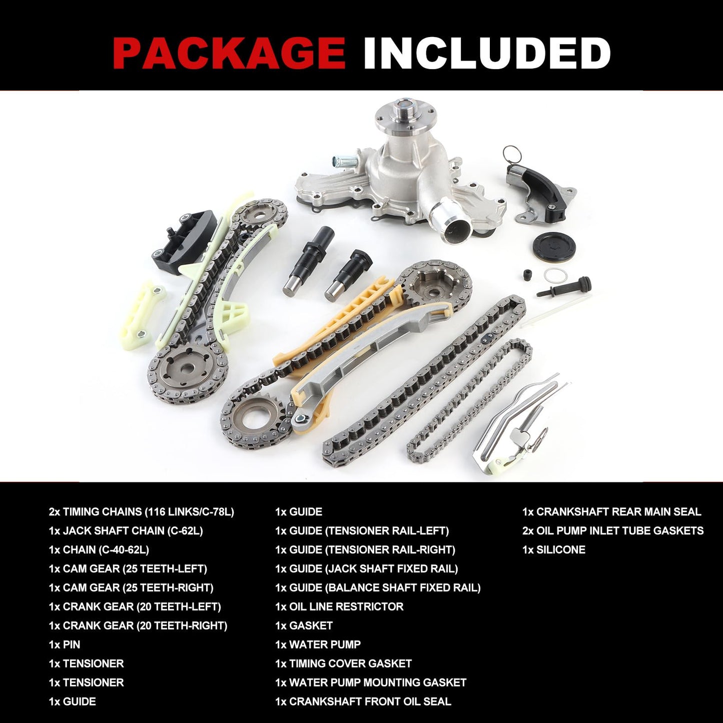 Engine Timing Chain Kit Oil Pump Water Pump Phasers