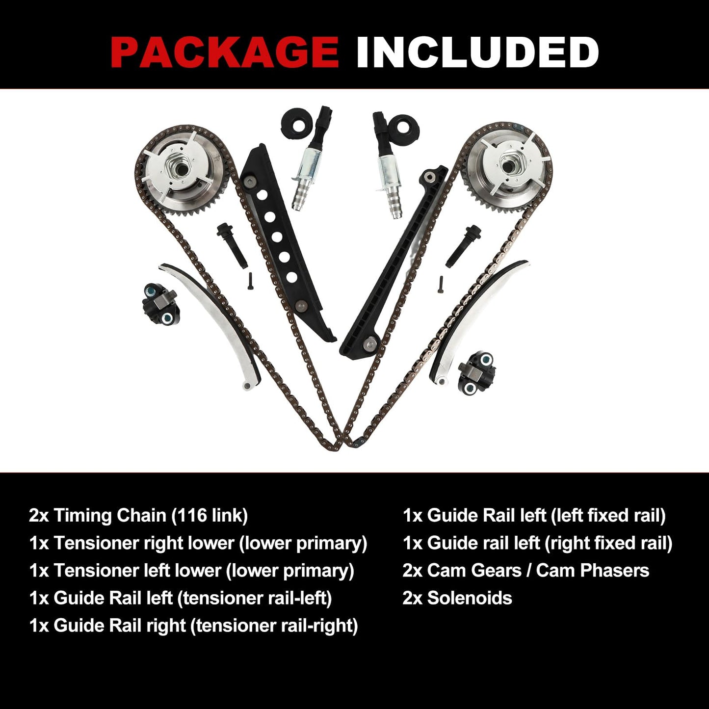 Engine Timing Chain Kit Oil Pump Water Pump Phasers
