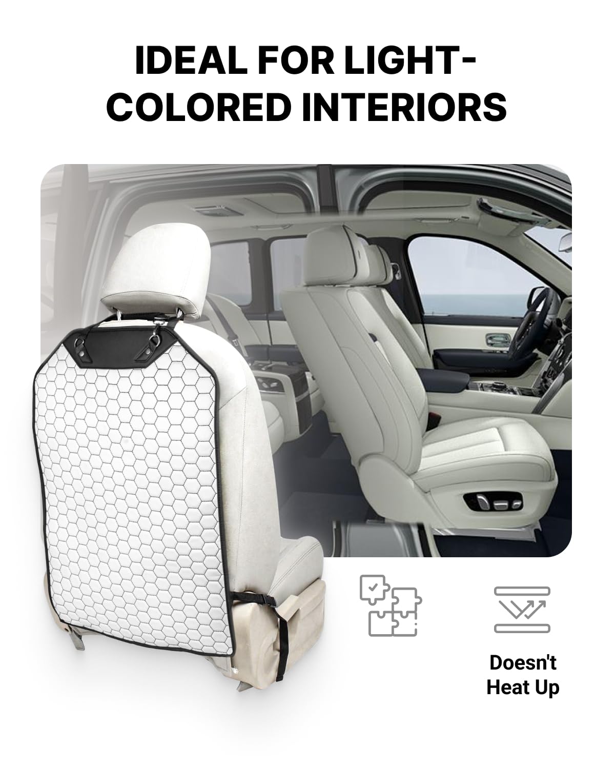 Premium Leather Car Seat Protector for Back Seat