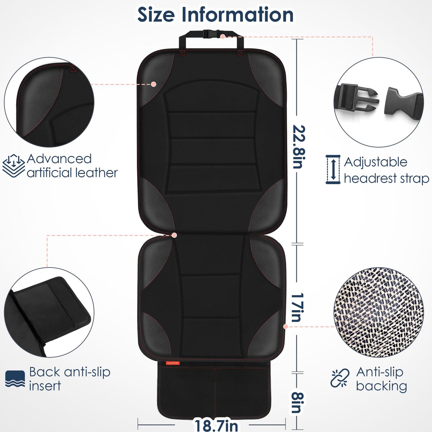 Sinvitron Car Seat Protector for Child Car Seat - Waterproof