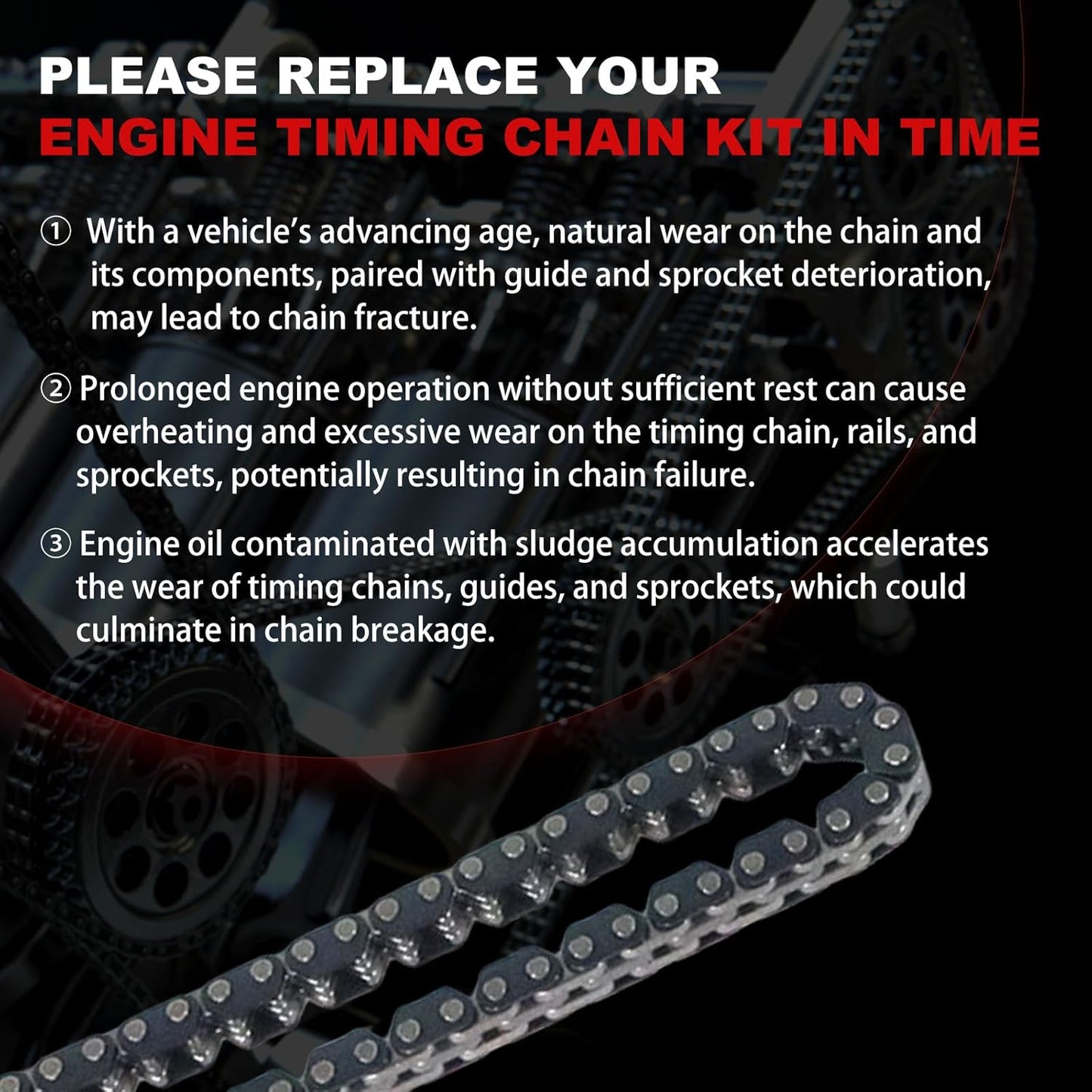 Timing Chain Kit 2.0L 1.6L Fit for GLC300 2016-2018 for GLC250
