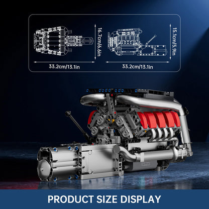 Mould King V8 Engine Model Kit – 2718PCS STEM DIY