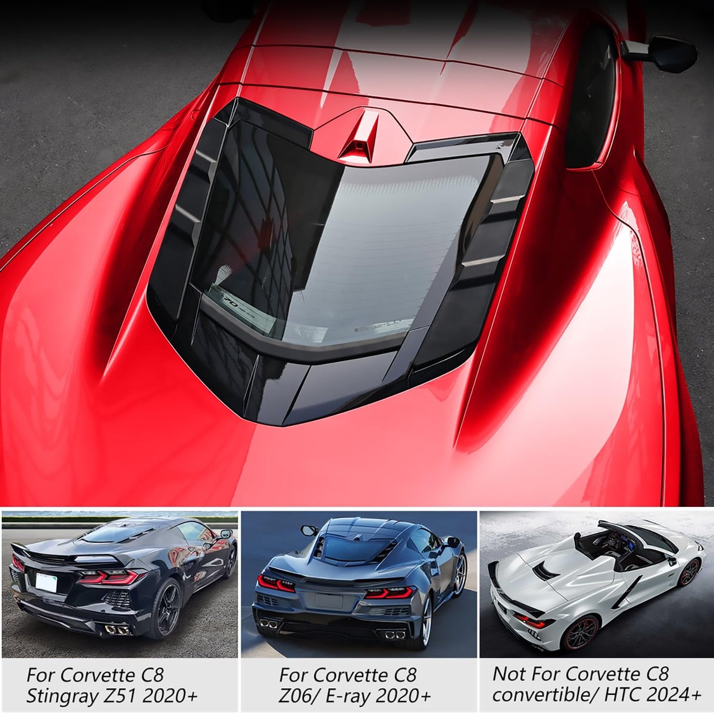 Dry Bay Vent Blocks and Rear Window Spoiler,Rear Hatch Hood Car