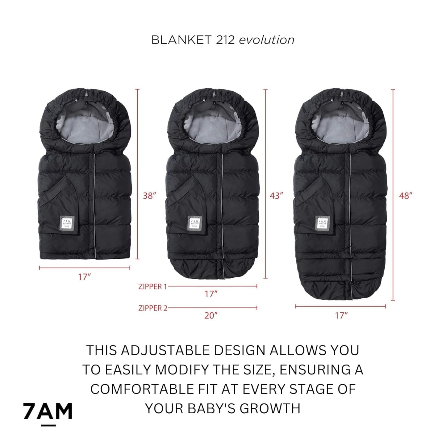 7AM Enfant Stroller Blanket 212 – Fleece Lined, 6M-4T