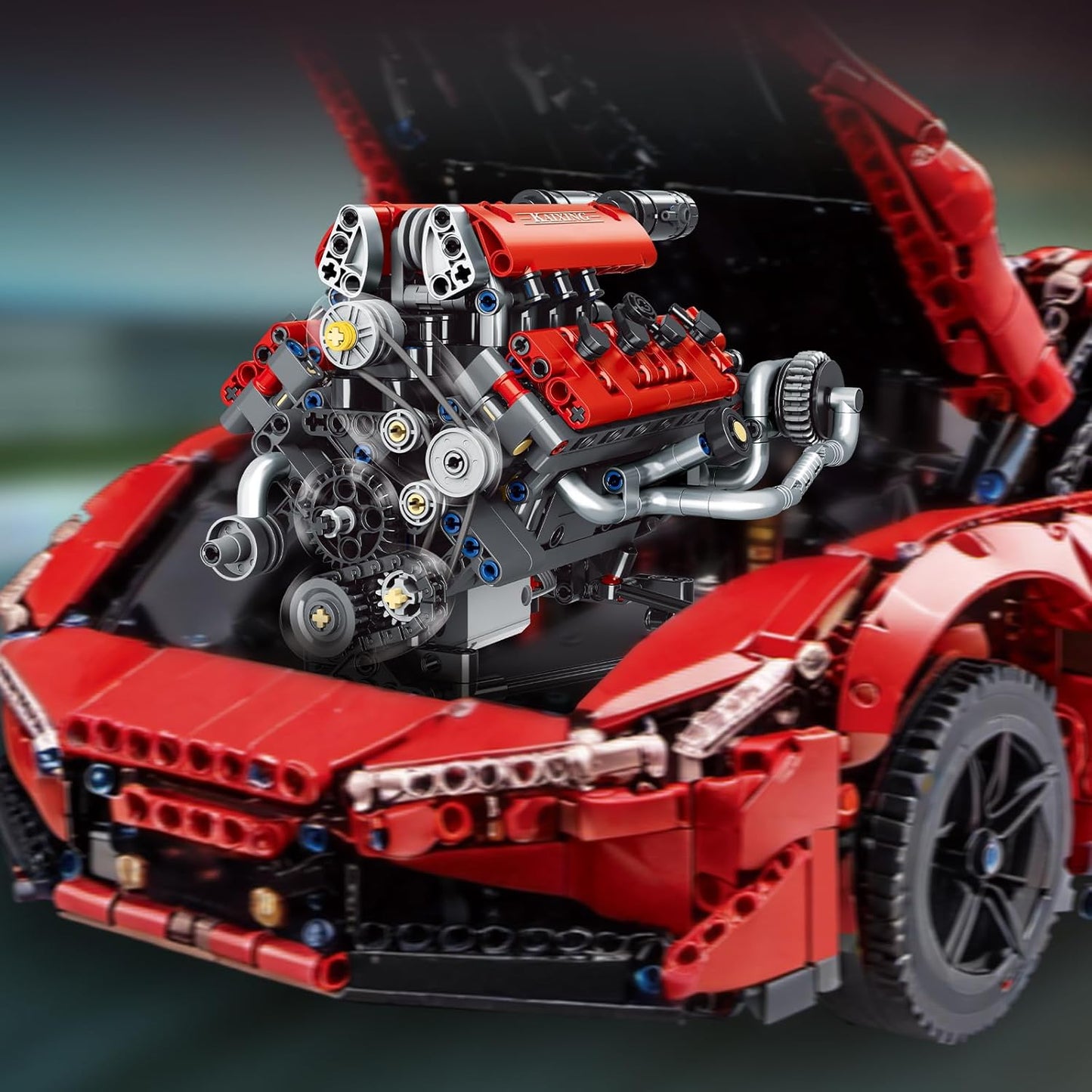 V8 Engine Model Kit – 660PCS, LED & APP Controlled STEM Kit