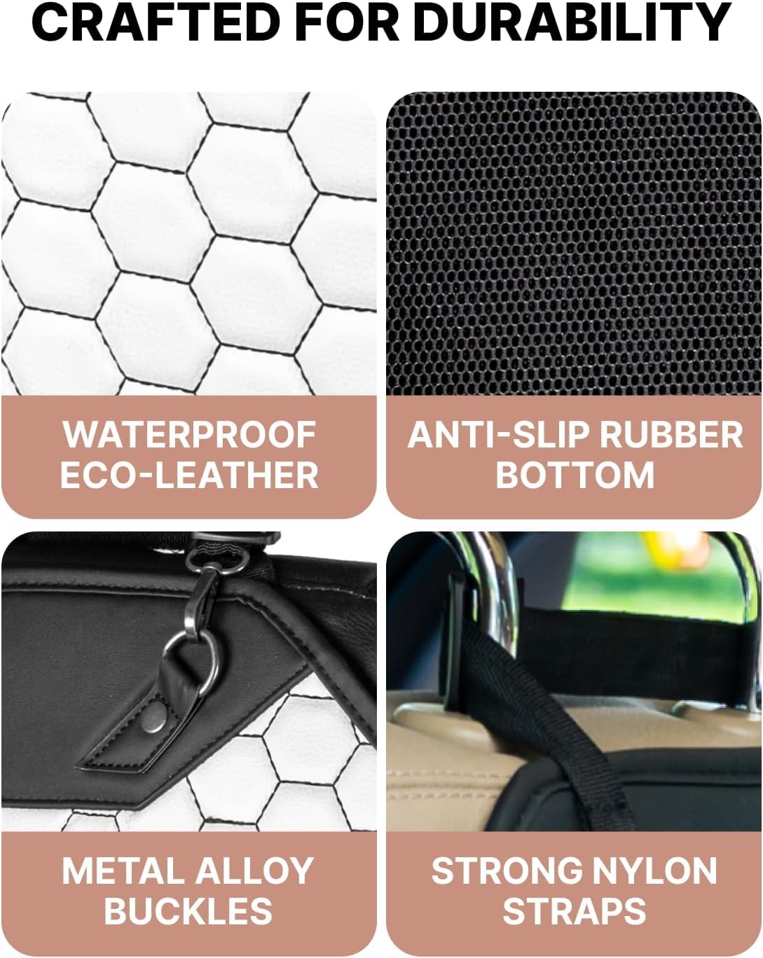 Premium Leather Car Seat Protector for Back Seat