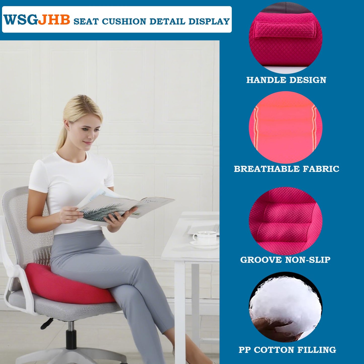 WSGJHB Seat Cushion – Posture Support (Black)