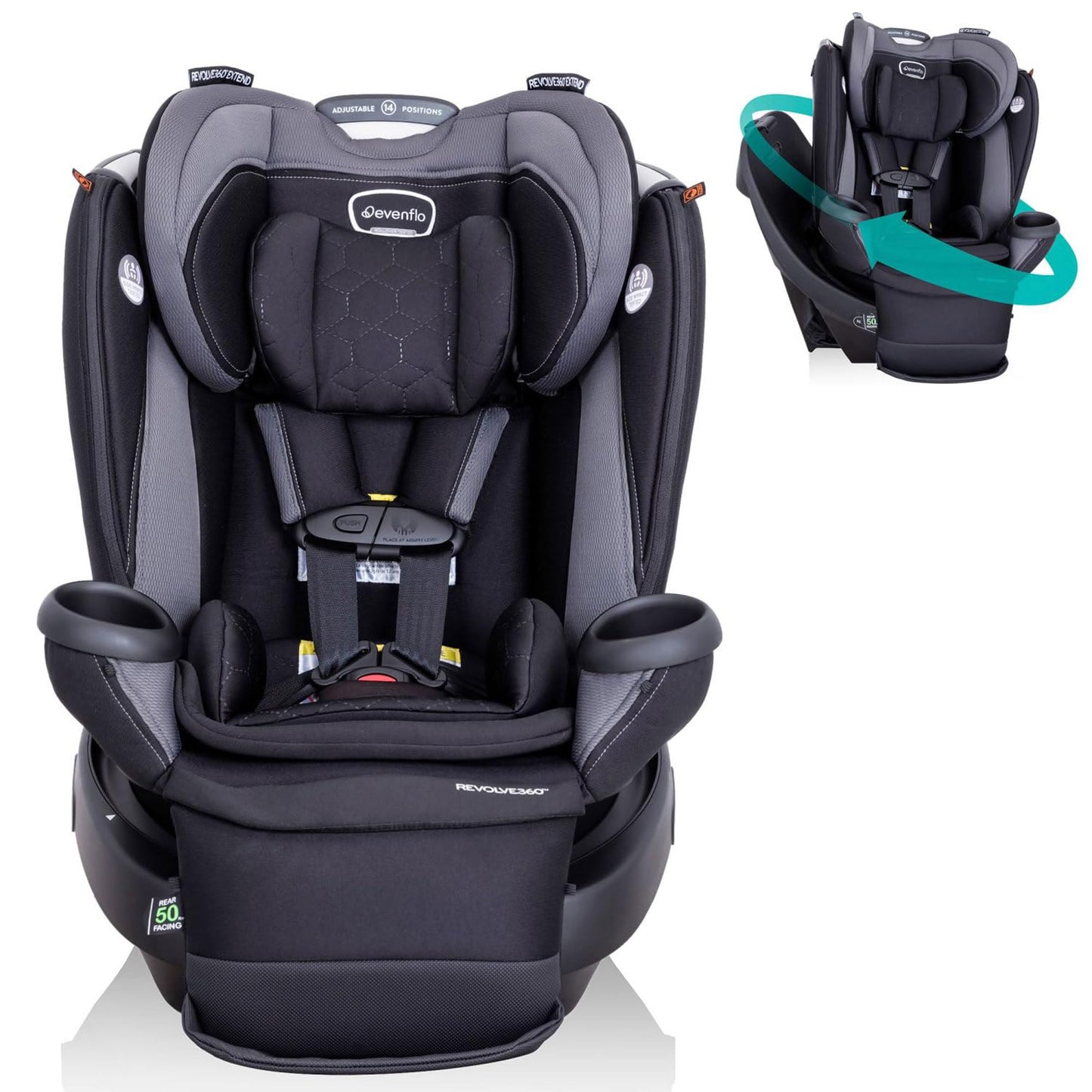 Evenflo Revolve360 Extend Convertible Car Seat with 360 Degree Rotation