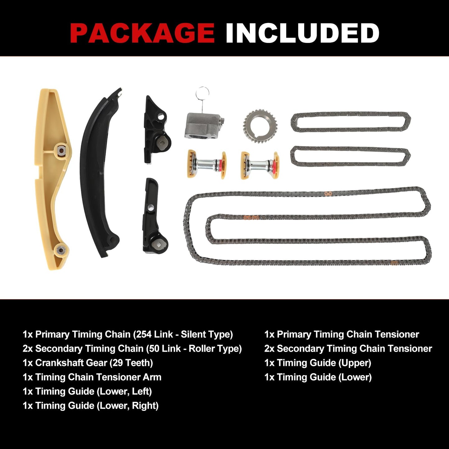 Engine Timing Chain Kit Oil Pump Water Pump Phasers
